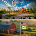 thumbnail image 6 of G128 Combo Pack: 25 Ft Telescoping Aluminum Flagpole (Silver) & American and Ireland Shamrock Flags 3x5 Ft, Both ToughWeave Series Embroidered Polyester | Pole with Flags Included, 6 of 9