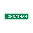 thumbnail image 1 of Johnathan Boys Children Name Letter Printed Label Indoor Outdoor Wall Plaque Decoration Aluminum Sign 4"x13.5", 1 of 1