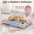 thumbnail image 2 of Sasttie Small Dog Bed, Soft Rose Velvet Washable Crate Pad for Small and Medium Dogs, Non-Slip Bottom, Suitable Kennel Cage and Cat Bed Mat, 23 x 18 in, Pink, 2 of 7