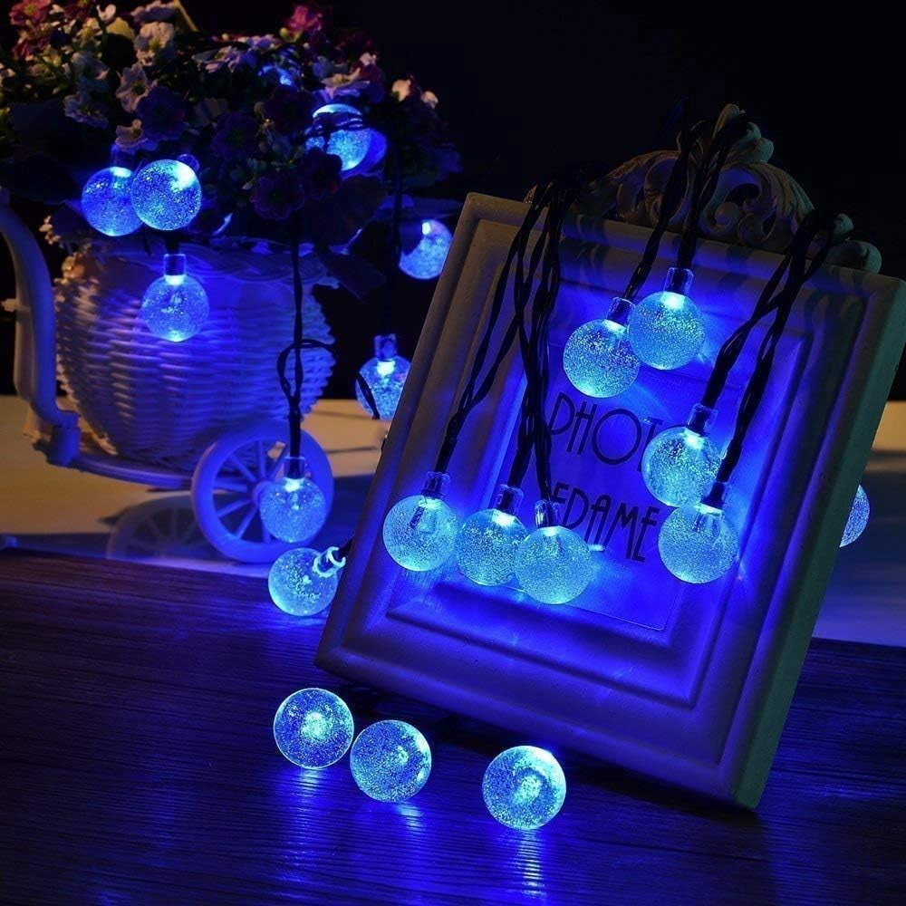 Solar String Lights, Waterproof 20ft 30 LED Solar Ball String Lights, Indoor Outdoor Fairy Globe String Lights,for Garden,Patio,Christmas,Wedding,Home, Party Decoration (Warm White)