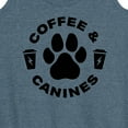 thumbnail image 3 of Instant Message - Coffee And Canines - Women's Racerback Tank Top, 3 of 6