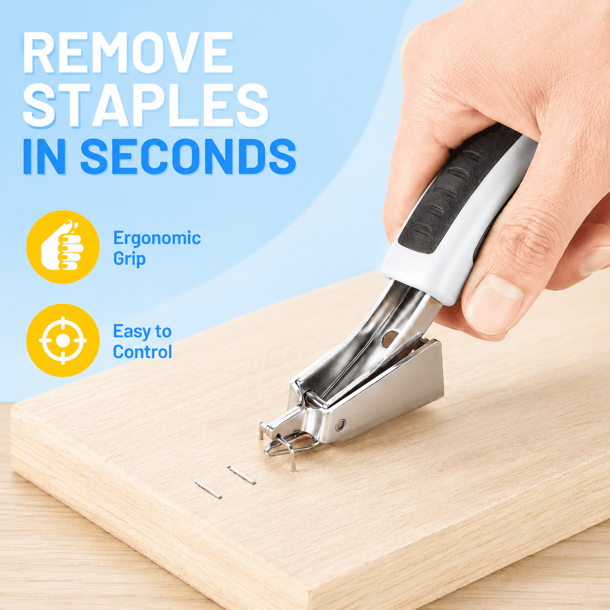 4-in-1 Manual Heavy-Duty Staple Gun with Remover, Includes 4000 Staples for Upholstery, Carpentry, DIY Projects, and Furniture Repair
