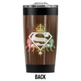 thumbnail image 2 of Superman Ornate Lion Shield Stainless Steel Tumbler 20 oz Coffee Travel Mug/Cup, Vacuum Insulated & Double Wall with Leakproof Sliding Lid | Great for Hot Drinks and Cold Beverages, 2 of 7