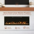 thumbnail image 3 of Modern Ember Aerus Slim 50 Inch Smart Linear Electric Fireplace | Recessed in-Wall or Wall-Mount, 3 of 9