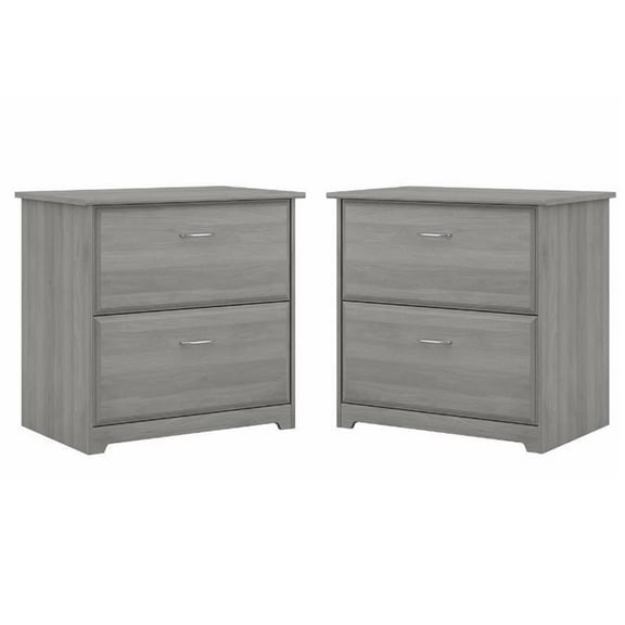 Home Square 2 Piece Engineered Wood Filing Cabinet Set in Modern Gray