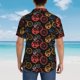 thumbnail image 4 of Fotbe Compass And Mountains In Bicycle Wheels1 Camisa Hawaiana para Hombre Unisex – Camisa Casual de Verano con Botones de Manga Corta de Algodón y Lino,XX-Large, 4 of 7