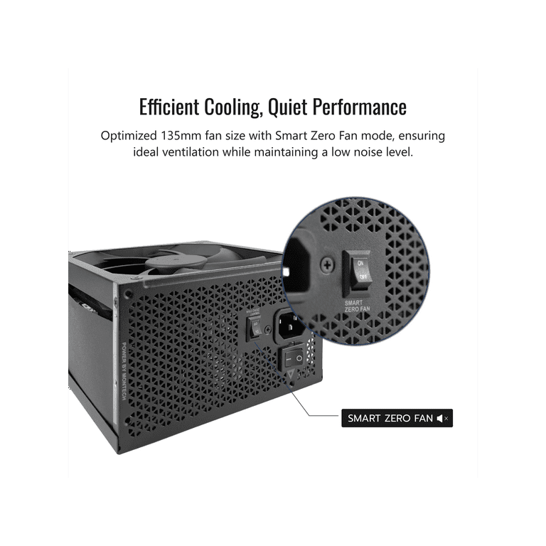 MONTECH CENTURY II - 1050W High-End ATX Gaming Power Supply - 80