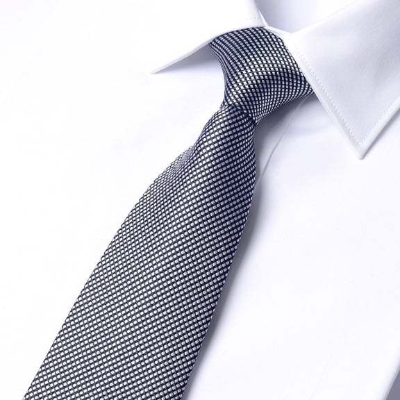 Yongchuantie Fashion Black and White Grid Pattern Men's Tie Formal Business 8CM Wide Tie Gift Box