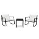 thumbnail image 1 of Solo mesa de centro de 2 piezas 1pc mecedora expuesta conjunto de tres piezas negro Zimtown contemporÃ¡neo, 1 of 6