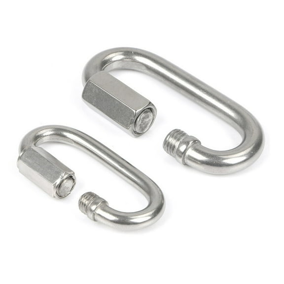 Worgeous 4PCS 304 Stainless Steel Quick Link Ring Chain Repair Shackles for Home Outdoor (M8)