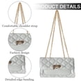 thumbnail image 3 of Bolsos y Carteras Pequeñas para Mujer, Bolsos de Hombro Bolsos Cruzados para Mujer con Correa de MetalBlanco:;:;, 3 of 6