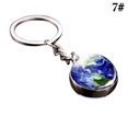 thumbnail image 2 of Glass Ball Keychain Luminous Double-sided Planetary Key Ring Bag Charm for Girls, 2 of 10
