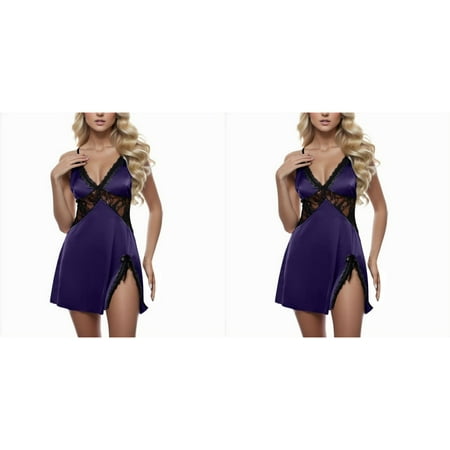 2 Pack Steel Lingerie Ring Sleepwear Fashion Lace Underwear Garter Pajamas plus Size Womens Pajamas Valentines Day Lingerie Lingerie Lingerie with Stockings Silk Robes for Women Size 3xl