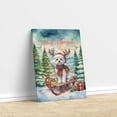 thumbnail image 3 of Merry Christmas Santa Reindeer Antlers Maltese Sleigh Xmas Winter Holiday Vertical Matte Canvas Poster Maltese Dog Lover Gifts Idea Wall Art Home Decor - 00023, 3 of 5