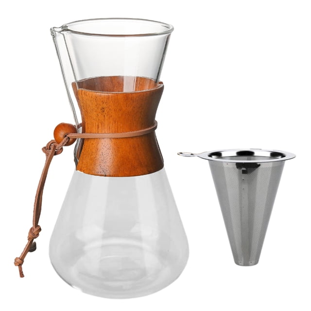 yuksok Heat Resistant Glass Carafe Coffee Maker Clear Pot, Manual Coffee Maker, 20 with