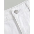 thumbnail image 3 of Womens White Mini Denim Skirt, A-Line Casual Style, 3 of 8