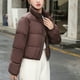thumbnail image 1 of Parkas de manga larga para mujer, abrigo cálido con bolsillo, chaqueta larga de invierno, parkas de plumón para mujer, 1 of 8