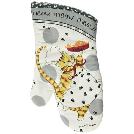 Kayo Designs - Designs Cotton Oven Mitt, Happy Cat, 100% Cotton By Kay Dee