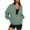 Green, variant on Zip Up Sweatshirts for Women No Hood Fall Casual Bomber Jacket Fleece Athletic Sweat Jackets with Pockets Green 2XL