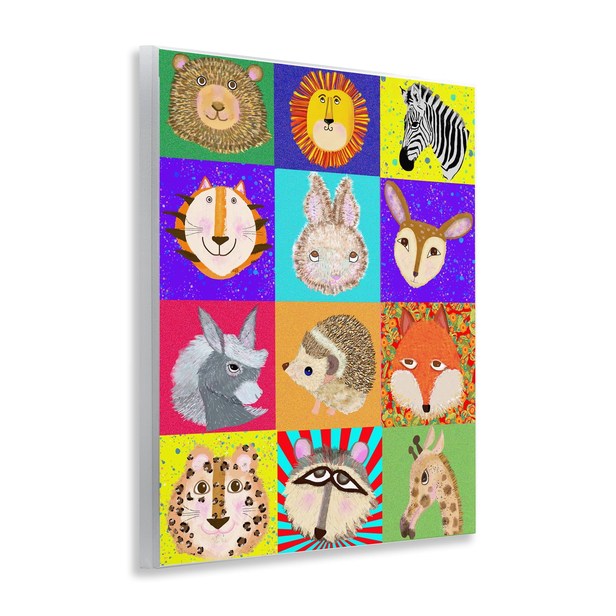 Furry Faces Animals Wall Plaque Art, design by Lynnda Rakos