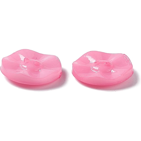 400Pcs Acrylic Sewing Buttons 15x3mm Pink Plastic Flat Round Buttons for Women Men Costume Design DIY Accessories