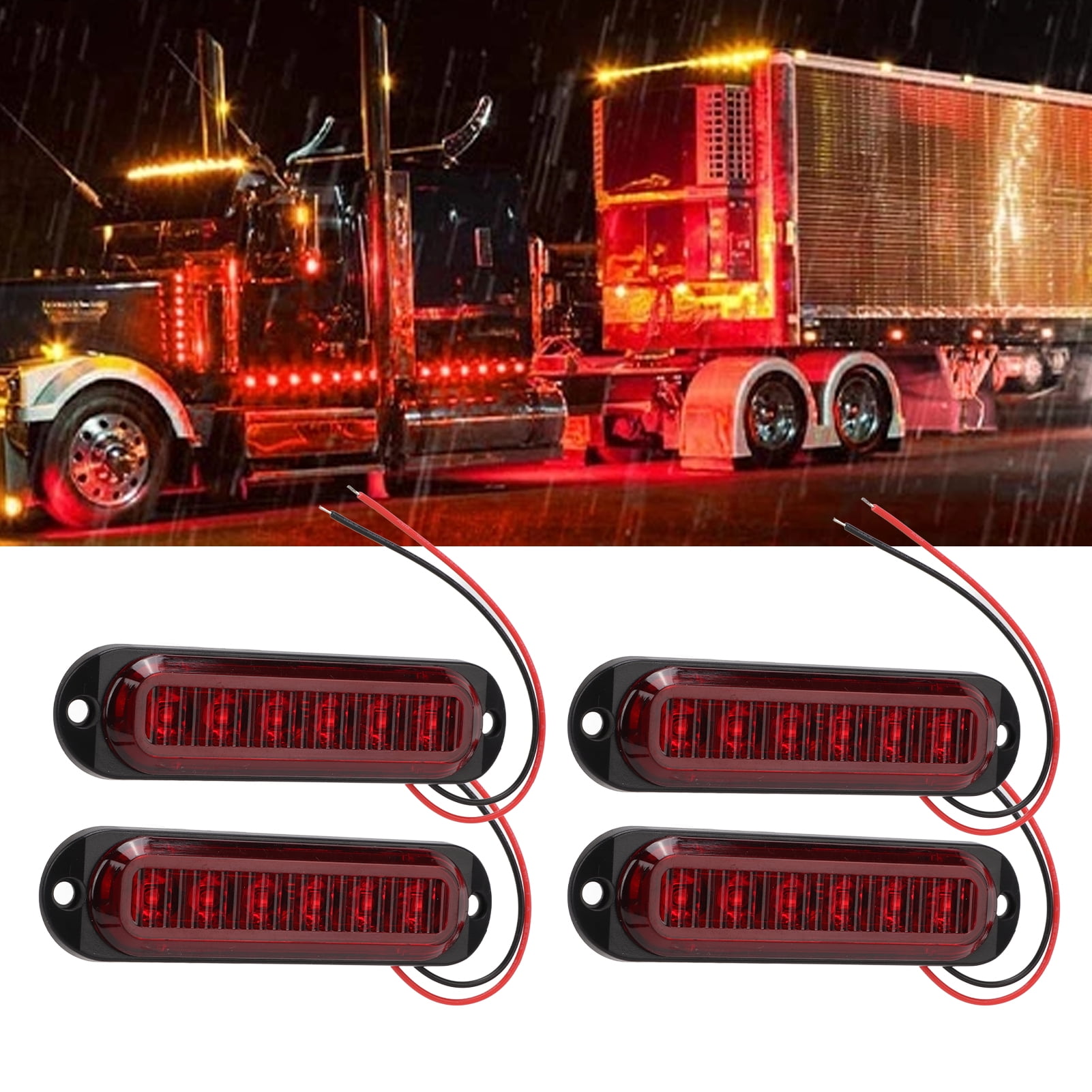 Side Marker Lights Side Marker Lights For Trucks 6 Led Truck Emergency