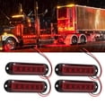 thumbnail image 4 of Truck Side Lights Side Marker Lights Car Strobe Light Truck Emergency Flash Light 4Pcs Truck Side Lights High Brightness 90LM IP65 Waterproof 6 LEDs Truck Emergency Flash Light, 4 of 8
