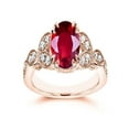 thumbnail image 2 of Limited Time Sale: 1.25 Carat Red Ruby and Diamond Engagement Ring in 10k Rose Gold for Women on Sale, 2 of 2