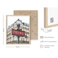 thumbnail image 3 of Haus &Hues Paris Wall Art Red Metro Sign- Paris Metro Map Poster Europe Wall Art Travel Wall Artwork Prints Paris Cityscapes City Decor for Bedroom Red Metro Sign (Framed Beige, 16x20), 3 of 6