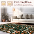 thumbnail image 2 of ODIKA 3'x5' Machine Washable Non-Slip Area Rug, Artistic of Boho Flora and Abstract Animal Inspired Details High Traffic Rug, Green, 297180, 2 of 7
