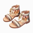 thumbnail image 3 of Godom Sandals for Girls Summer Open Toe Flats Shoes Dress Sandal for Toddler Little Big Kid, 3 of 6