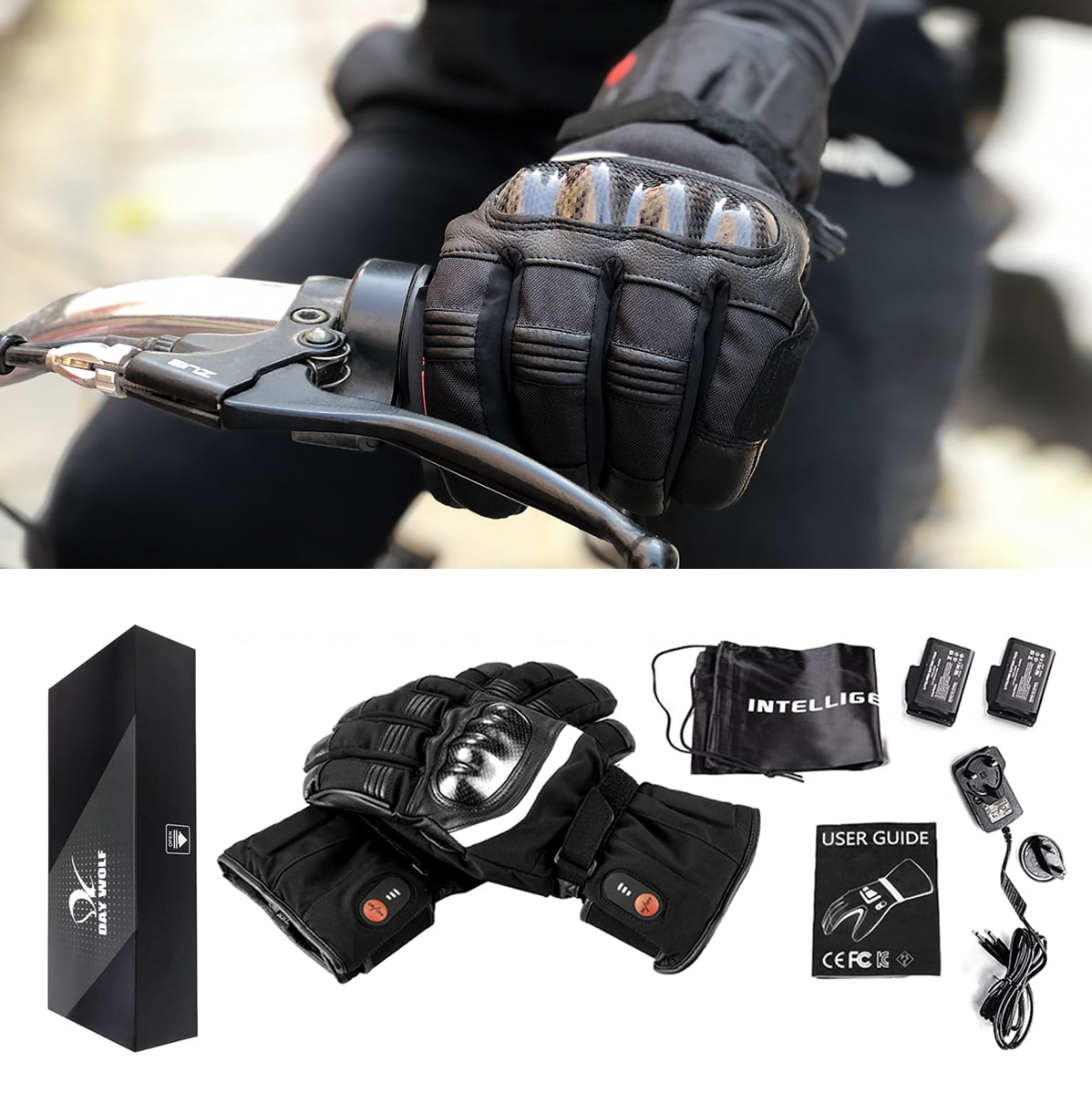 Savior Heat Heated Gloves, Electric Rechargeable Heated Hand Warmer Ski Gloves for Men Women, Waterproof & Windproof Touchscreen Gloves for Cycling, Hunting, Skiing, Motorcycle