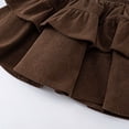 thumbnail image 3 of Girls Corduroy Mini Skirt - Fall Elastic Waist Pleated Skirts - Casual Versatile Flowy Tiered Ruffle Skirt,5-6 Years, 3 of 9