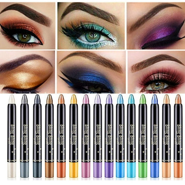 15 Colors Eyeshadow Stick Eye Shadow Pencil Shimmer Glitter Eyeshadow Crayon Long Lasting Eyeshadow Stick Sets - Walmart.com