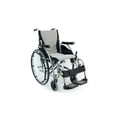 thumbnail image 3 of Silla de ruedas ergonómica ultraligera Karman S-125 de 25 lb con reposapiés extraíble y brazos abatibles en color plateado, 3 of 4