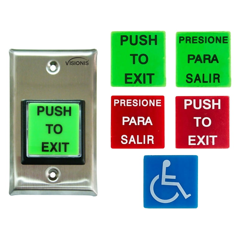 Visionis VIS 7040 Square Push To Exit Button For Door Access