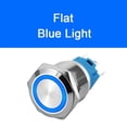 thumbnail image 3 of Botón pulsador de metal de 12 mm, 16 mm, 19 mm y 22 mm, interruptor de encendido y apagado, luz LED, botón circular plano impermeable, 3 V, 6 V, 12 V, 24 V, 110 V, 220 V, IP65, 3 of 5