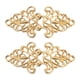 thumbnail image 1 of Broche de capa 2 pares de ganchos y ojos cosidos, hebilla de capa vintage con flor (Dorado), 1 of 7