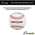 thumbnail image 3 of Champion Sports Syntex Leather Cover Official Size and Weight Soft Compression Baseballs - Rubber Center- Pack of 12 - Level 3 (Ages 7-10), 3 of 5