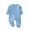 Blue, variant on Timegard Baby Clothes Unisex Infant Comfy Crewneck Onesie Fall Button Long Sleeve Rompers Loungewear