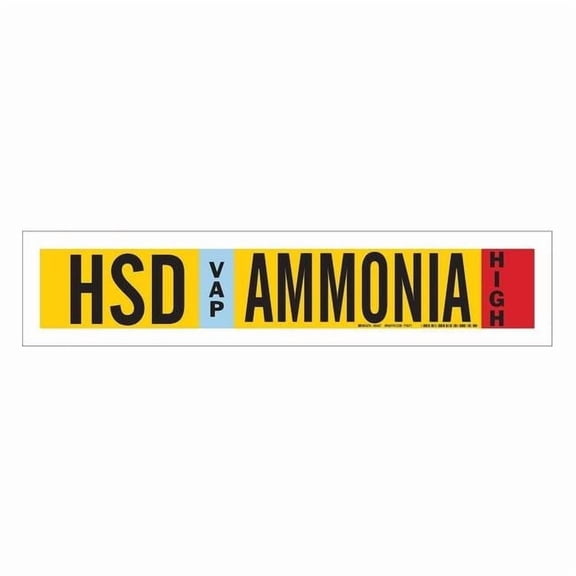 Brady Ammonia Pipe Marker,HSD,3 to 5In 90407