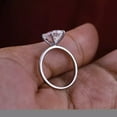 thumbnail image 3 of 1Ct Lab Created Diamond Pear Cut Solitaire Engagement Ring 14K White Gold Plated, 3 of 5