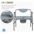 Bariatric Drop Arm Bedside Commode, MultiUse Portable Toilet Chair
