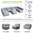 thumbnail image 2 of 7 Pieces Outdoor Furniture Set with Bean Bag Chairs 6-Seat Olefin Patio Conversation Set with Thickened Cushions (Dark Gray), 2 of 9