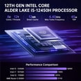 thumbnail image 2 of 15.6" FHD IPS Business Laptop, Intel i5-12450H (8-Core) Portable Student Laptop, 16GB RAM 1TB PCIe SSD, Backlit KB, Fingerprint, WiFi6, USB-C/HDMI Notebook Computer for School, Home Office, 2 of 9