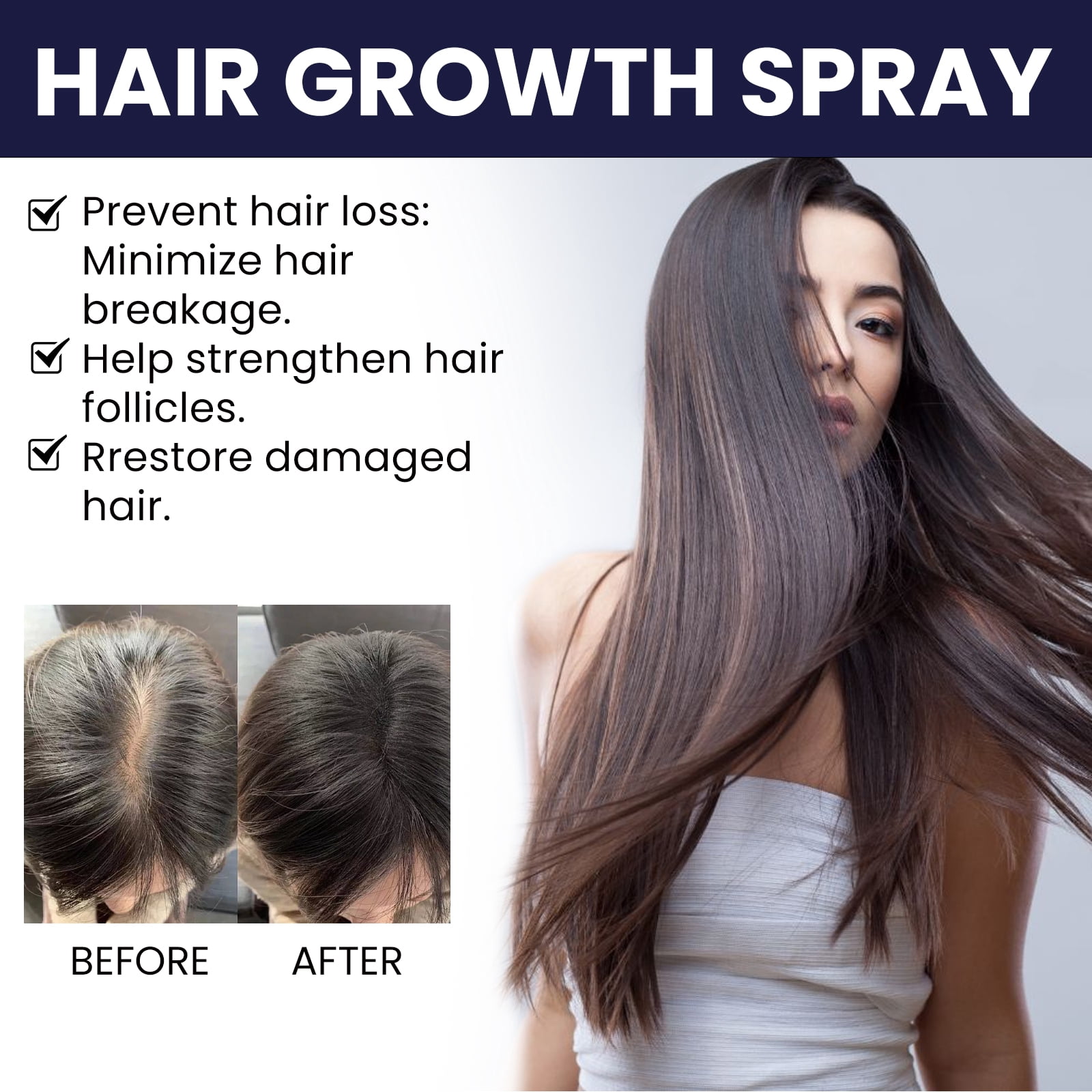 Alvantor Hair Growth Oil, Strengthen and Thicker Hair, Hydrates Hair Treatment Spray, 1.7fl.oz