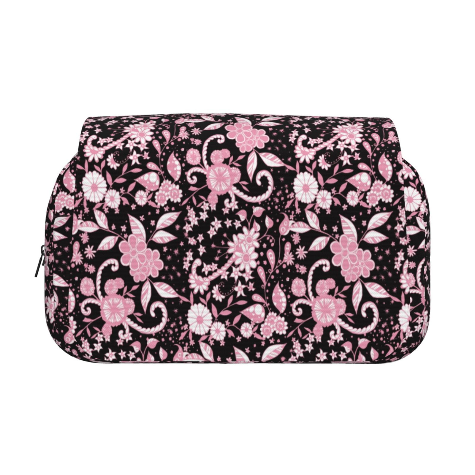 Rateoe Daisies Flowers Pattern Double Clamshell Pen Case, Storage Organizer with Two Zipper Compartments– Holds Up to 50 Pencils & Pens