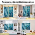 thumbnail image 6 of Modern Turquoise Kitchen Curtains 72 Inch Length, Abstract Teal Gold Marble Textured Grommet Top Bedroom Living Room Curtains, Light Filtering Cafe Curtain Drapes 2 Panels Set 104''x72'', 6 of 9
