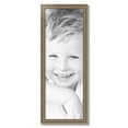 thumbnail image 2 of ArtToFrames 12" x 34" Aged White Gold Picture Frame, 12x34 inch Silver Wood Poster Frame (WOM-2036),  Pack, 2 of 7