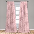 thumbnail image 5 of Ambesonne Colorful Curtains, Romantic Polka Dots, Pair of 28"x63", Pink Purple, 5 of 5